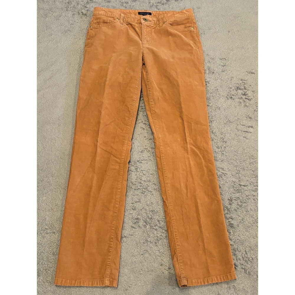 Tommy Hilfiger Corduroy Pants Womens 6 Tan Stretch Slim Casual Holiday